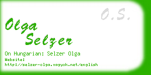 olga selzer business card